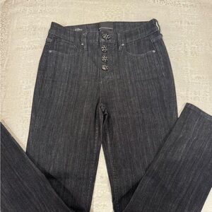 White House Black Market High Rise Dark Gray Jeans